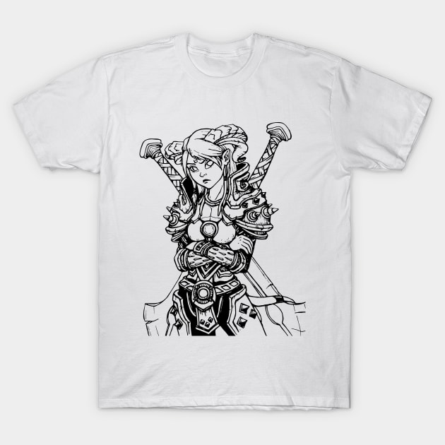 Draenei warrior T-Shirt by Bazisa